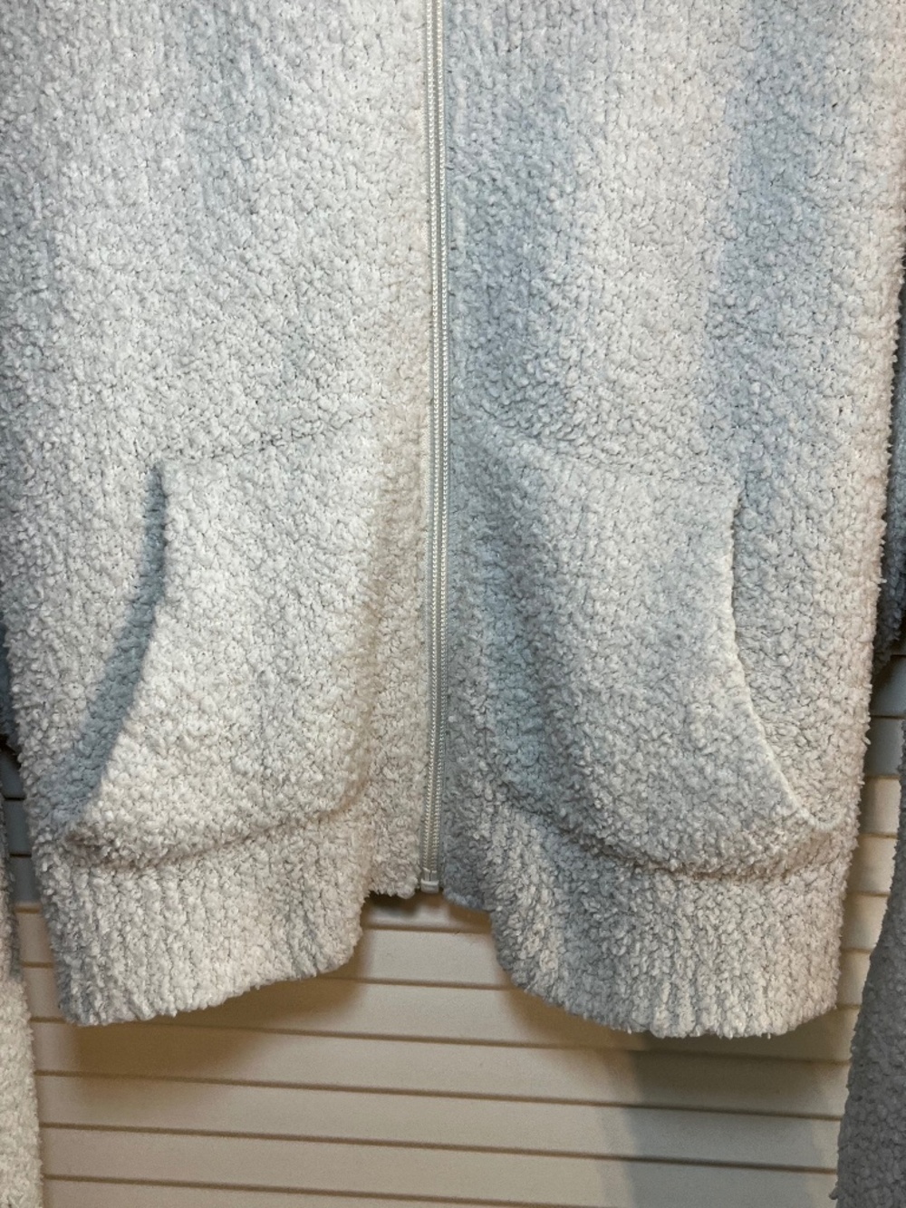 SKIMS Cozy Knit 2-Piece Set Smoke Pale Gray Zip-Up Hoodie & Joggers 2X/3X - Picture 3 of 10